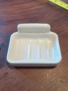 Soporte de jabón vintage MCM blanco porcelana lavabo baño - Imagen 1 de 5
