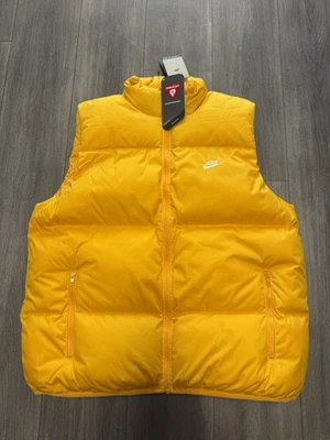 Men's Nike Sportswear Club Primeloft Puffer Vest Yellow FB7373-739 Size L $150 - Image 1 of 4