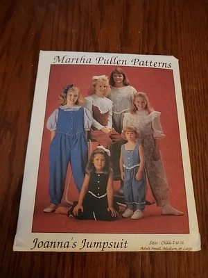 Martha Pullen Vintage Patterns Joanna's Jumpsuit Sewing Sizes 2-16 UNCUT - Image 1 of 2
