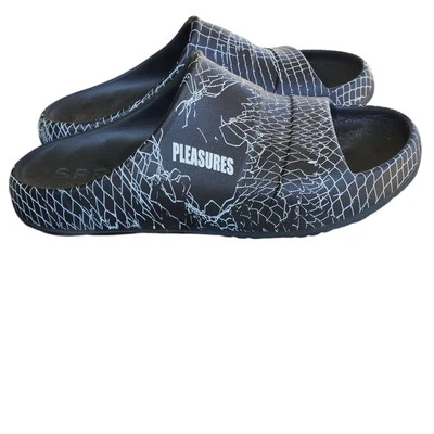 Sperry Pleasures Windward Float Slides Black Fishnet Design Men Size 11 - Image 1 of 4