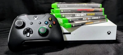 Xbox One S 500GB Console Bundle 1Controller Batteriesx3-5Games-Working! - Image 1 of 4