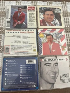 3 CDs: JOHNNY HORTON: GREATEST HITS, AMERICA REMEMBERS, 16 BIGGEST HITS: VGC, NM - Foto 1 di 1