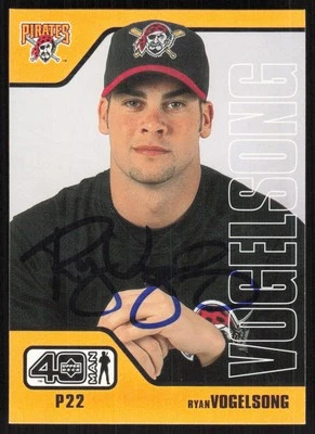 Tarjeta firmada #938 Upper Deck 40-Man 2002 Ryan Vogelsong automático Pittsburgh Pirates Foto 1 de 2
