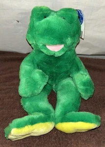 Peluche peluche vintage ritirato 1997 Build-a-Bear rana floppy verde BABW 17" - Foto 1 di 8