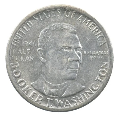 1946-S Booker T Washington Commemorative Half Dollar *9081 - Image 1 of 3