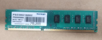 Patriot 8GB DDR3 Desktop RAM 1600 MHz PSD38G16002 - Image 1 of 2