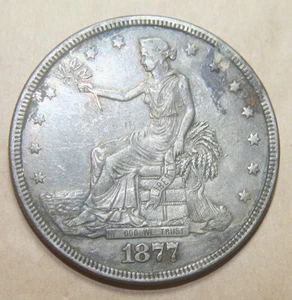 Dollaro argento commerciale 1877 - $1 - vedi foto - senza riserva! - Foto 1 di 3