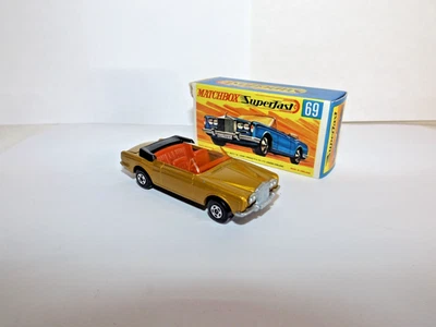 MATCHBOX S/F NO.  69-A ROLLS-ROYCE SILVER SHADOW GOLD BODY, BLACK BASE MIB - Image 1 of 4