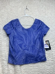 Avia Girls Stretch Purple Short Sleeve Ballerina Top Shirt Size XL PLUS (14-16)  - Picture 1 of 14