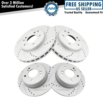 Rotores de freno delanteros y traseros para Mercedes-Benz C230 2001-2005 C240 2002-2005 Foto 1 de 4