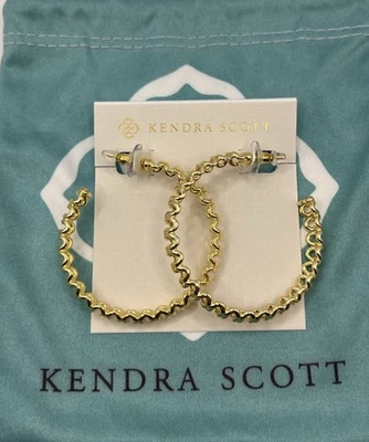 Золотистые серьги-кольца Kendra Scott Fallyn - Изображение 1 из 4