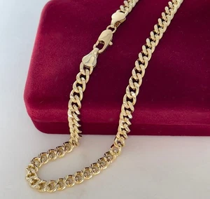 Deluxe Panzerkette Halskette 5mm Doppelzeitig 585er Gelbgold 14K vergoldet 50cm - Bild 1 von 9