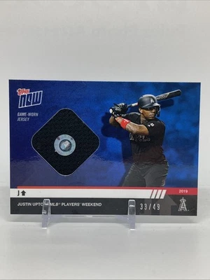 2019 Topps Now Players Weekend Relics Blue #/49 Justin Upton #PW-4D Angels - Image 1 of 4