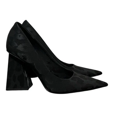 ZARA Animal Print Leopard Pumps Geometric Block heel Size 35/5 - Image 1 of 4