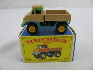 Vintage Lesney Matchbox Tan Mercedes Benz Unimog w/ Box #49 New! - Picture 1 of 13