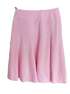 Vintage 2006 Women's Phase 8 Pink Panelled Flared Linen Skirt Size 12 - Picture 1 of 1