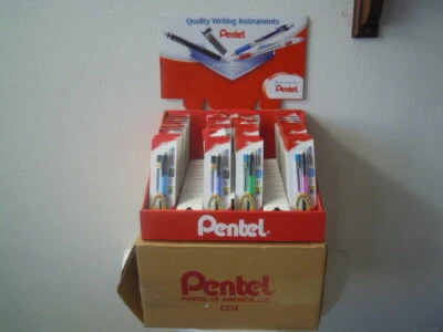 Lote de 48 lápis mecânico Pentel Champ cabo macio com nervuras 24 x 0,5 mm 24 x 0,7 mm - Imagem 1 de 4