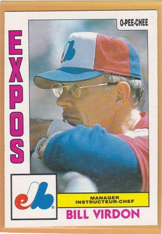 1984 O PEE CHEE BASEBALL BILL VIRDON #111 EXPOS NMMT *92162 - Image 1 of 1