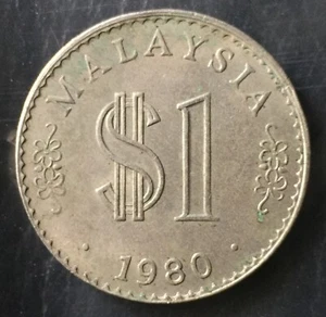 Malaysia 1980 $1 satu Ringgit Parliament coin EF - Picture 1 of 2