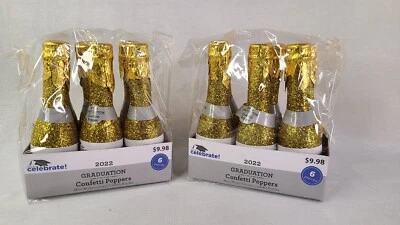 12x Poppers de Confeti Grad 2022, Mini Botellas de Confeti, Fiesta de Año Nuevo, Cumpleaños Foto 1 de 2