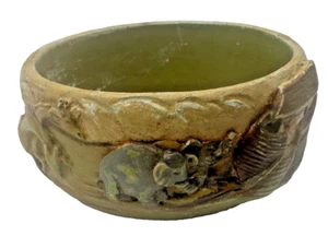 Vintage Signed Anna Noah's Ark Bangle Bracelet Carved Resin 1992 Signed - Imagen 1 de 7
