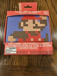 Nintendo SUPER MARIO 250-PIECE JIGSAW PUZZLE TIN BOX (Super Mario Shaped) - New - Picture 1 of 3