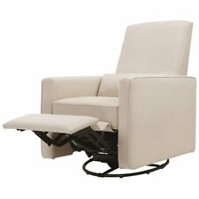 DaVinci Piper Recliner and Swivel Glider in Cream with Piping