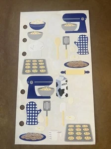 Pegatinas de libro de recortes listas para carpeta Stickopotamus azul cocina galletas para hornear - Imagen 1 de 5