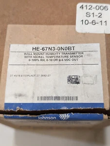 Johnson Controls HE-67N3-0N0BT Wall Humidity Transmitter w/ Nickle Temp Sensor - Picture 1 of 3