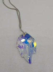 Swarovski Crystal Clear AB 45mm Leaf 6735 Suncatcher/ Prism; Large! - Picture 1 of 2