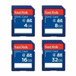 New Sandisk 16GB 32GB 64GB SDHC SD Flash Card Class 4 for Digital Camera SDSDB - Picture 1 of 5