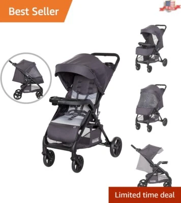 Plush Bassinet Stroller - UPF 50+ Canopy - Folding - 50 lbs Max Weight - Image 1 of 4