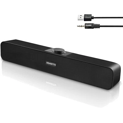 Computer Lautsprecher 2.0 Stereo USB PC Soundbar für Monitor Laptop Musik - Bild 1 von 2