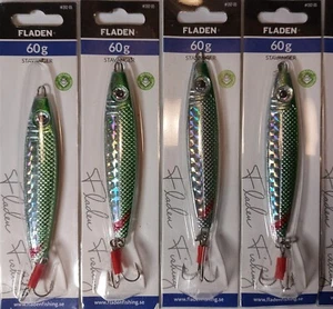 60g Sinking Lure Fladen Silvery Green - Picture 1 of 3