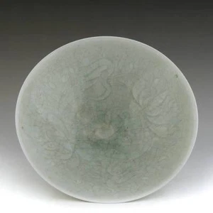 CHINESISCHES PORZELLAN CELADON CRACKLE FANGGE FLACHE SCHÜSSEL KERAMIK PORZELLAN - Bild 1 von 5