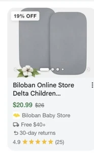 Biloban Bassinet Fitted Sheets Fit for Rectangle/Hourglass/Oval Bassinet 2 Pack - Picture 1 of 6