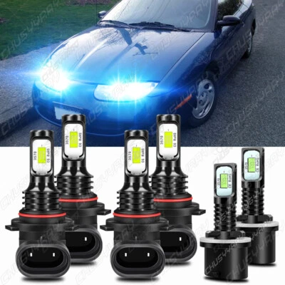 For Saturn SC1 SC2 1997-2002 9005 9006 880 LED Headlight Foglight 6X Bulbs Combo - Image 1 of 4