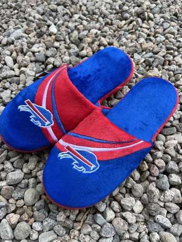 Buffalo Bills plush 2013 stripe NFL slippers mens size Large Foco Cover