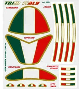REFLECTIVE ITALIAN FLAG COLOURS 15 PIECES MADE IN ITALY - Picture 1 of 2