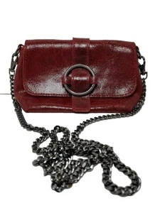 Italian Made Vintage Leder Geldbörse mit Falten und Kettenriemen - Bild 1 von 4
