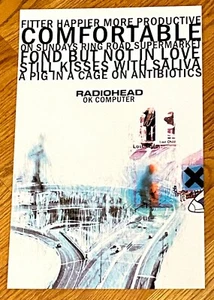 Radiohead FRAMED POSTER Ok Computer Album Fitter Happier RARE Promo Thom Yorke - Picture 1 of 6