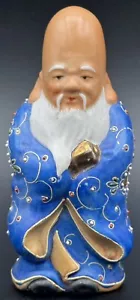 Vintage Japan Kutani Moriage Fukurokuju God Wisdom Figurine Statue Japanese - Picture 1 of 11