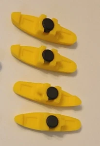 4 Yellow Boats For Bermuda Triangle Game Sinister Mystery Swallows Ships 1975 - Picture 1 of 2