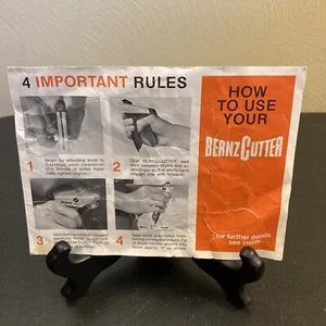 Bernzcutter Bernz Cutter Bernzomatic Manual Instruction Book O Matic Directions - Picture 1 of 5