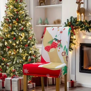 4/6 Christmas chair cover for dining room, banquet and family decoration - Picture 1 of 39