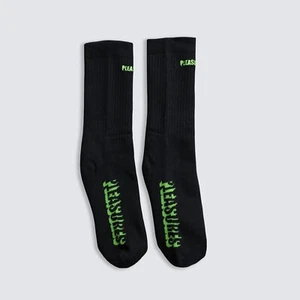 PLEASURES KNOCK OUT SOCKS BLACK - Picture 1 of 3