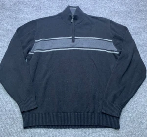 Oscar De La Renta Mens Color Block 1/4 Zip Sweater XL Old Money Career Preppy - Picture 1 of 10