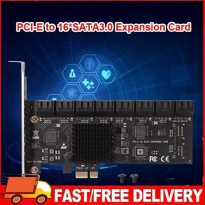 SA3116J PCIE-Adapter 16 Port 6 Gbit/s PCI-Express X1 auf SATA 3.0 Erweiterungska - Bild 1 von 8