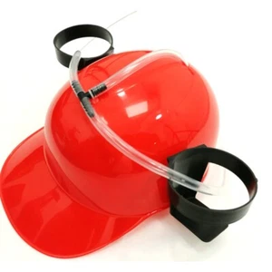 Nouveauté rouge casque à boire chapeau à bière cerf faire support soda poule fête bières drôles - Photo 1/1