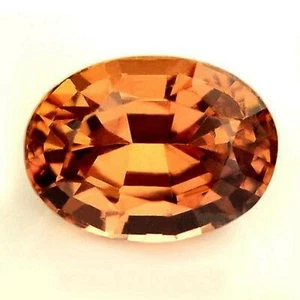 Certified Natural Unheated Orangish Brown Sapphire 0.80ct VS Madagascar Oval - Picture 1 of 3